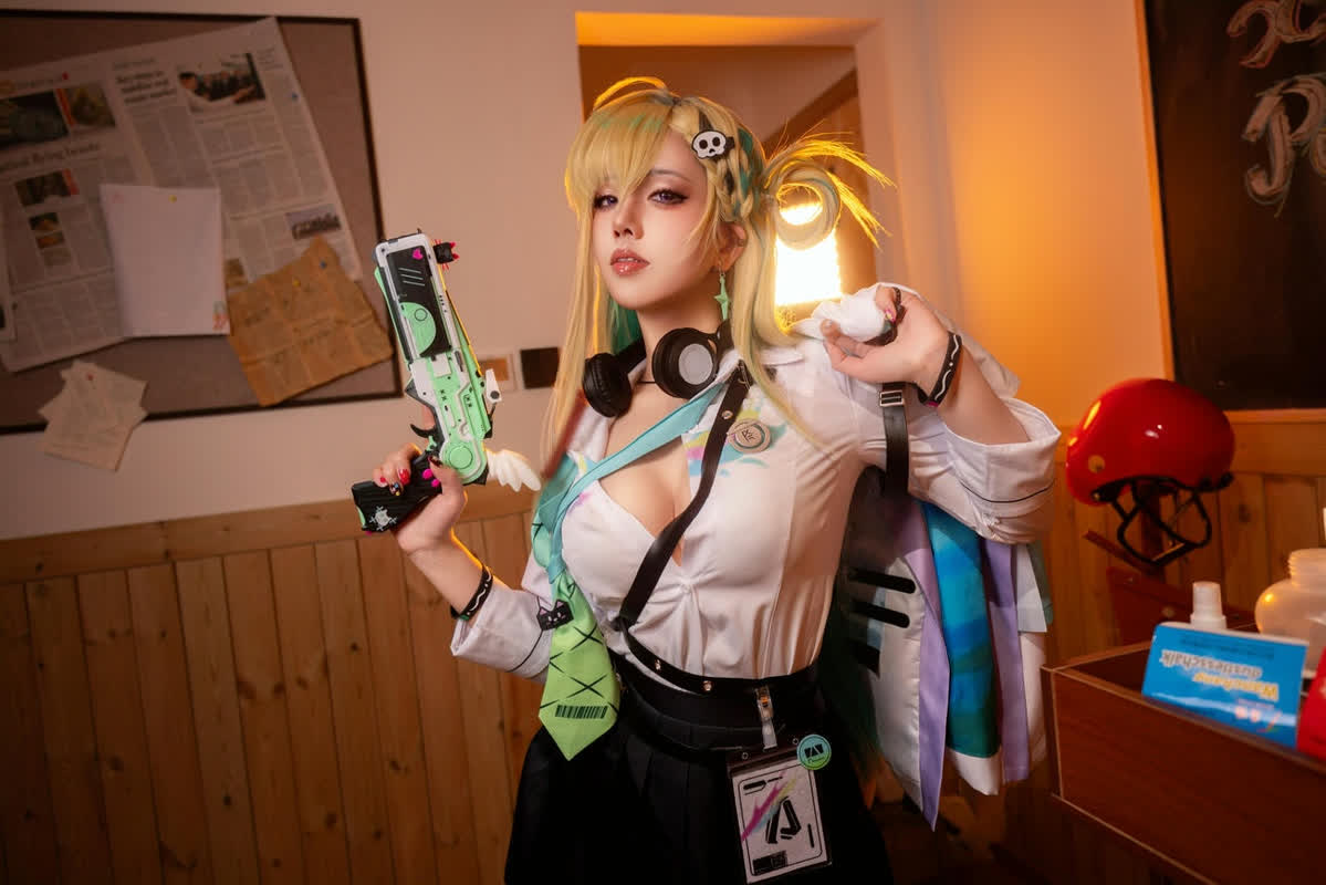 无修正｜绞肉姬Walküre🕹️跳蛋高潮阿黑颜《鸣潮🔺琳奈》 第 6 张